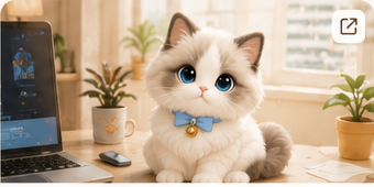 桌面旁的布偶猫