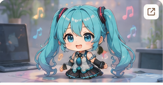 蓝绿色歌姬桌宠